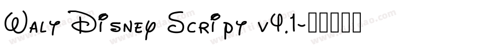 Walt Disney Script v4.1字体转换